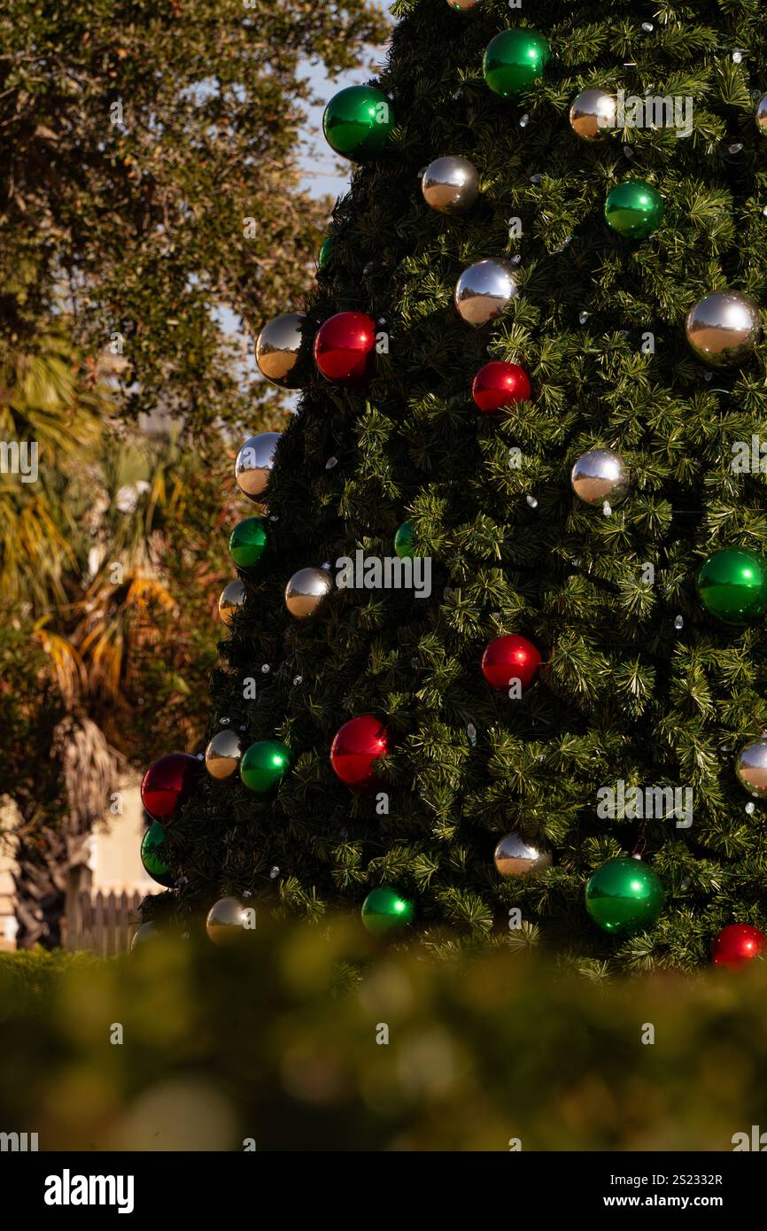Arbre de Noël urbain dans le sud Banque D'Images