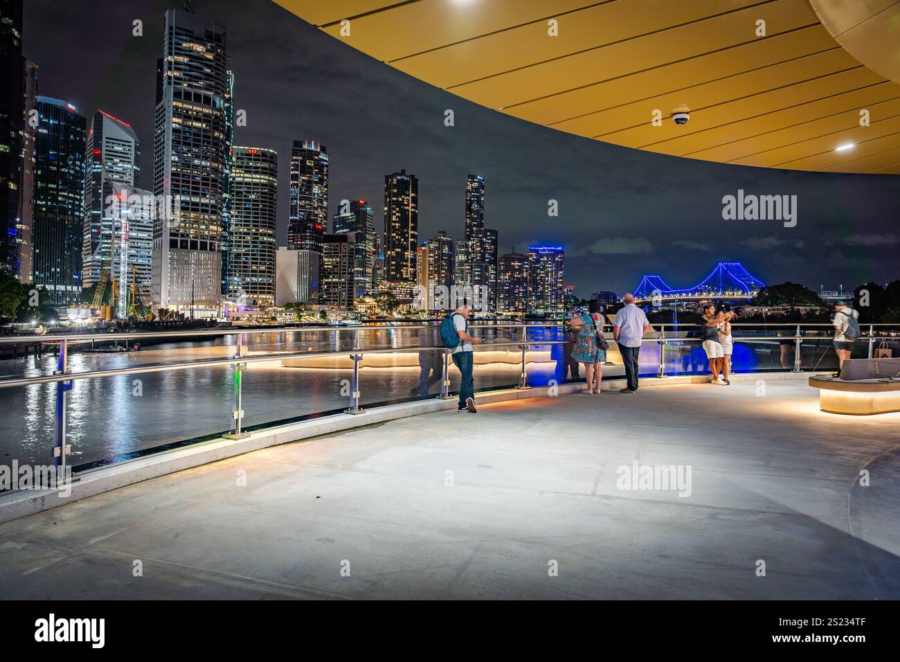 Brisbane, Queensland, Australie - 4 janvier 2025 : New Kangaroo point point point de vue Green Bridge Banque D'Images