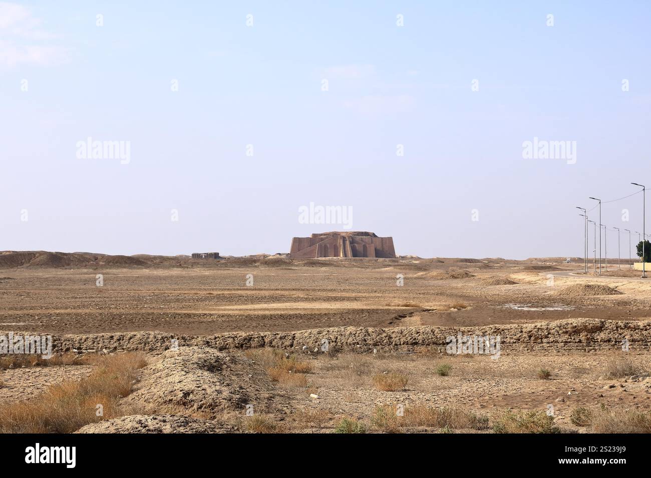 Le ziggourat restauré dans l'ancien Ur, temple sumérien, Irak Banque D'Images
