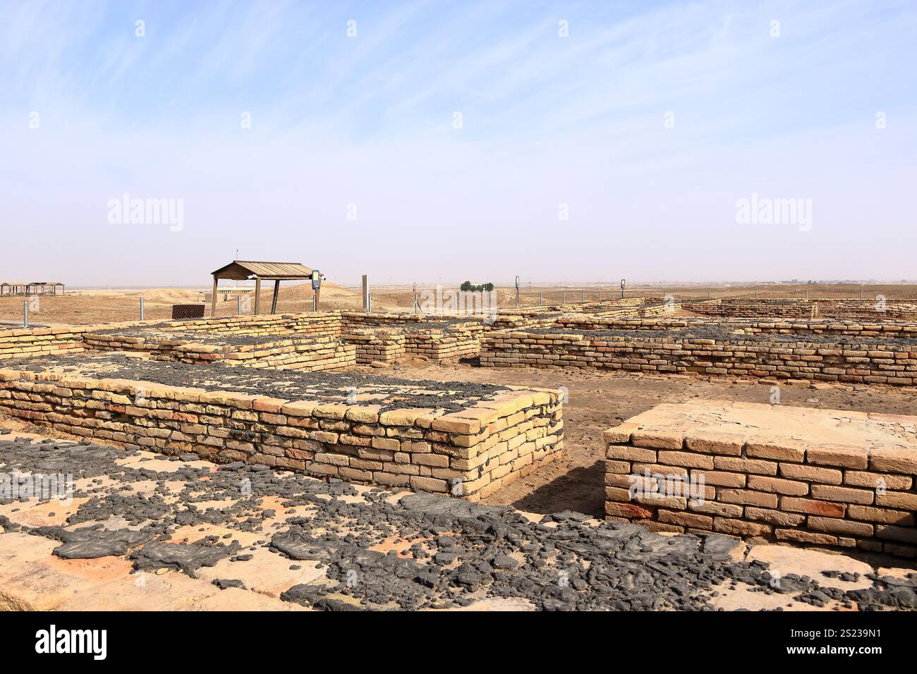 Le musée Ennigaldi-Nanna à côté du ziggourat dans l'ancien Ur, temple sumérien, Irak Banque D'Images