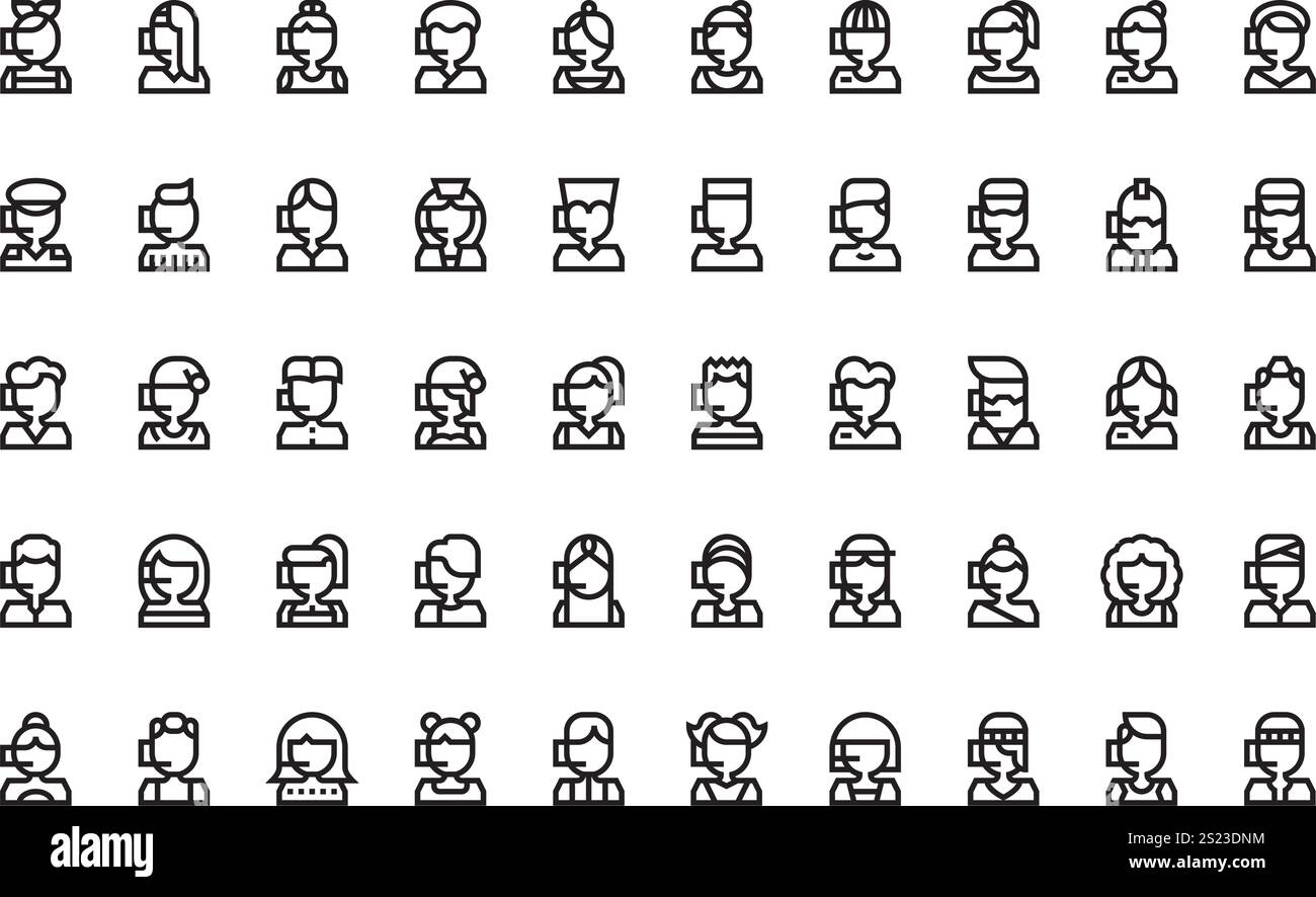 Collection d'icônes vectorielles de haute qualité avec contour modifiable. Idéal pour les projets professionnels et créatifs. Illustration de Vecteur