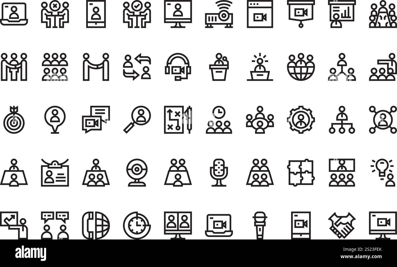 Collection d'icônes vectorielles de haute qualité avec contour modifiable. Idéal pour les projets professionnels et créatifs. Illustration de Vecteur