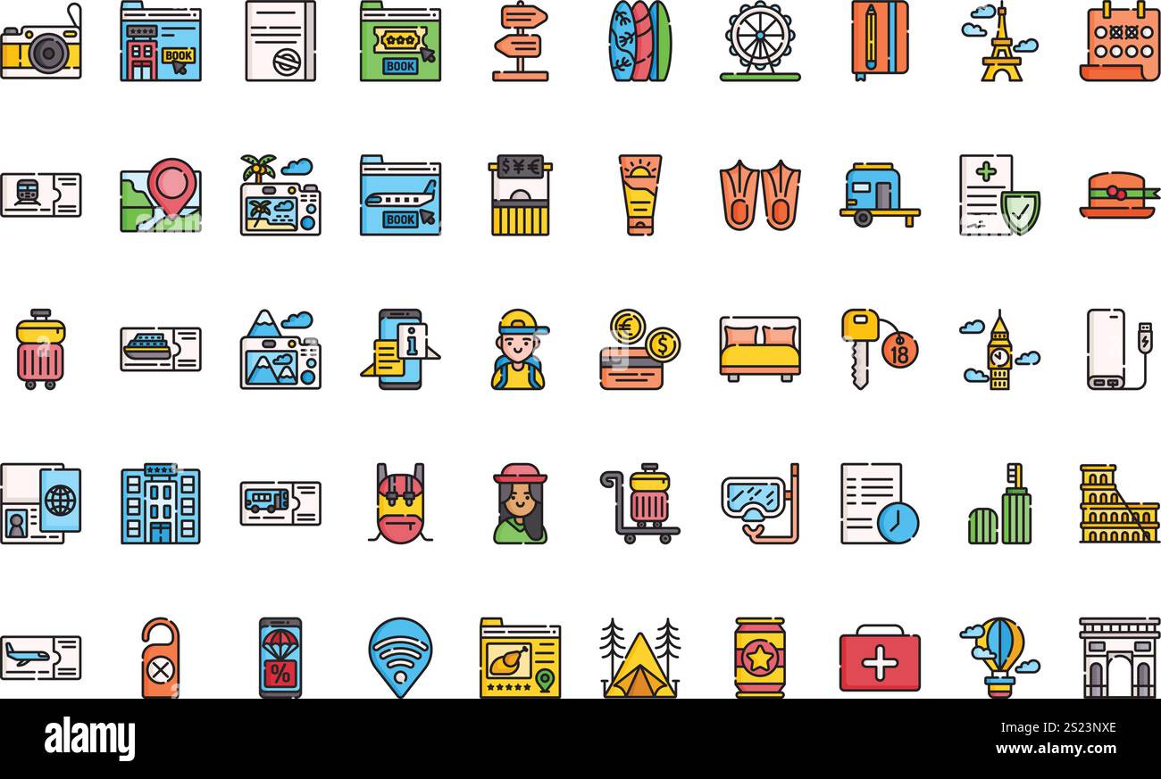Collection d'icônes vectorielles de haute qualité avec contour modifiable. Idéal pour les projets professionnels et créatifs. Illustration de Vecteur
