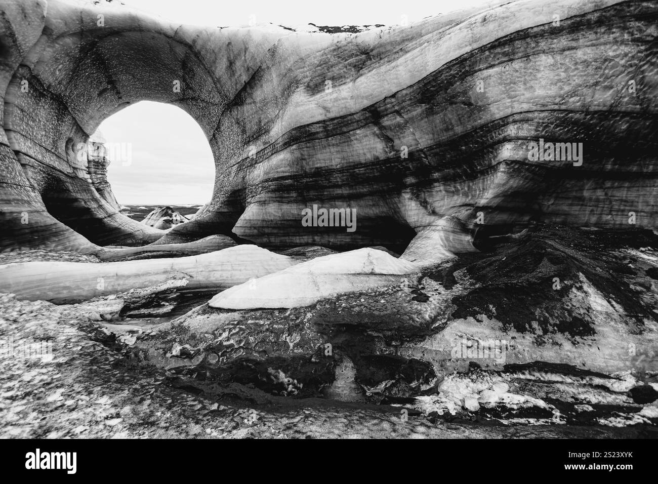 Islande Katla grotte de glace vulcan en hiver Banque D'Images
