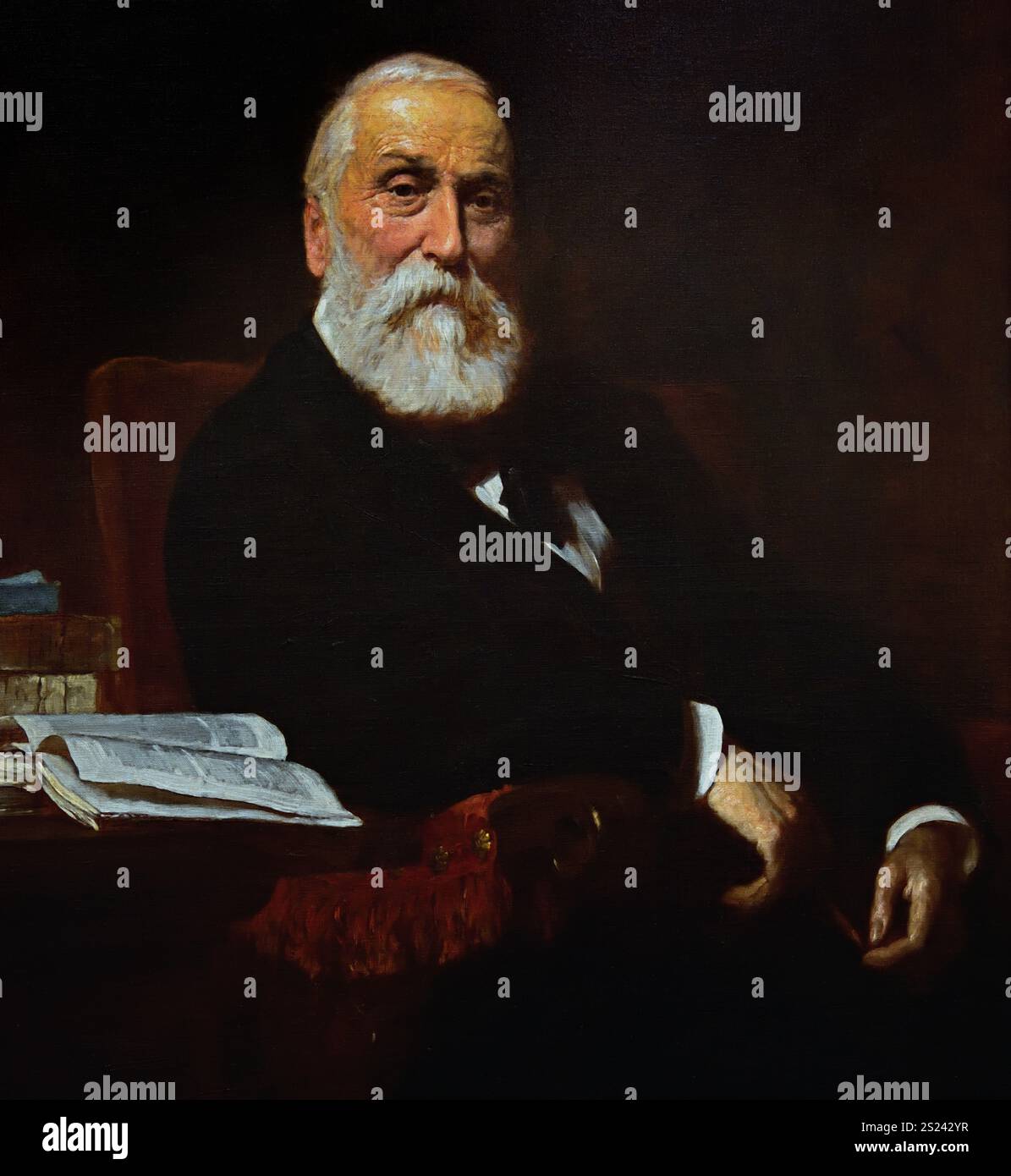 Agoston Trefort (1817-1888 ) peinture 1885 de Gyula Benczúr 1844 – 1920 Musée des Beaux-Arts, Hongrois, Hongrie, ( Dr Ágoston Trefort ( homme politique hongrois, qui a servi comme ministre de la religion et de l'éducation de 1872 jusqu'à sa mort. Il a été président de l'Académie hongroise des sciences à partir de 1885 . Banque D'Images