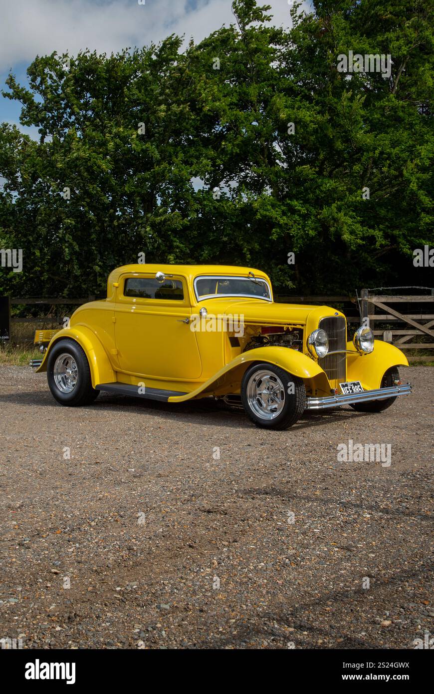 Ford Model B 'Deuce Coupe' 1938 Hot Rod traditionnel avec un V8 Chevy de 5,7 litres, similaire au Hot Rod du film américain Graffiti Banque D'Images