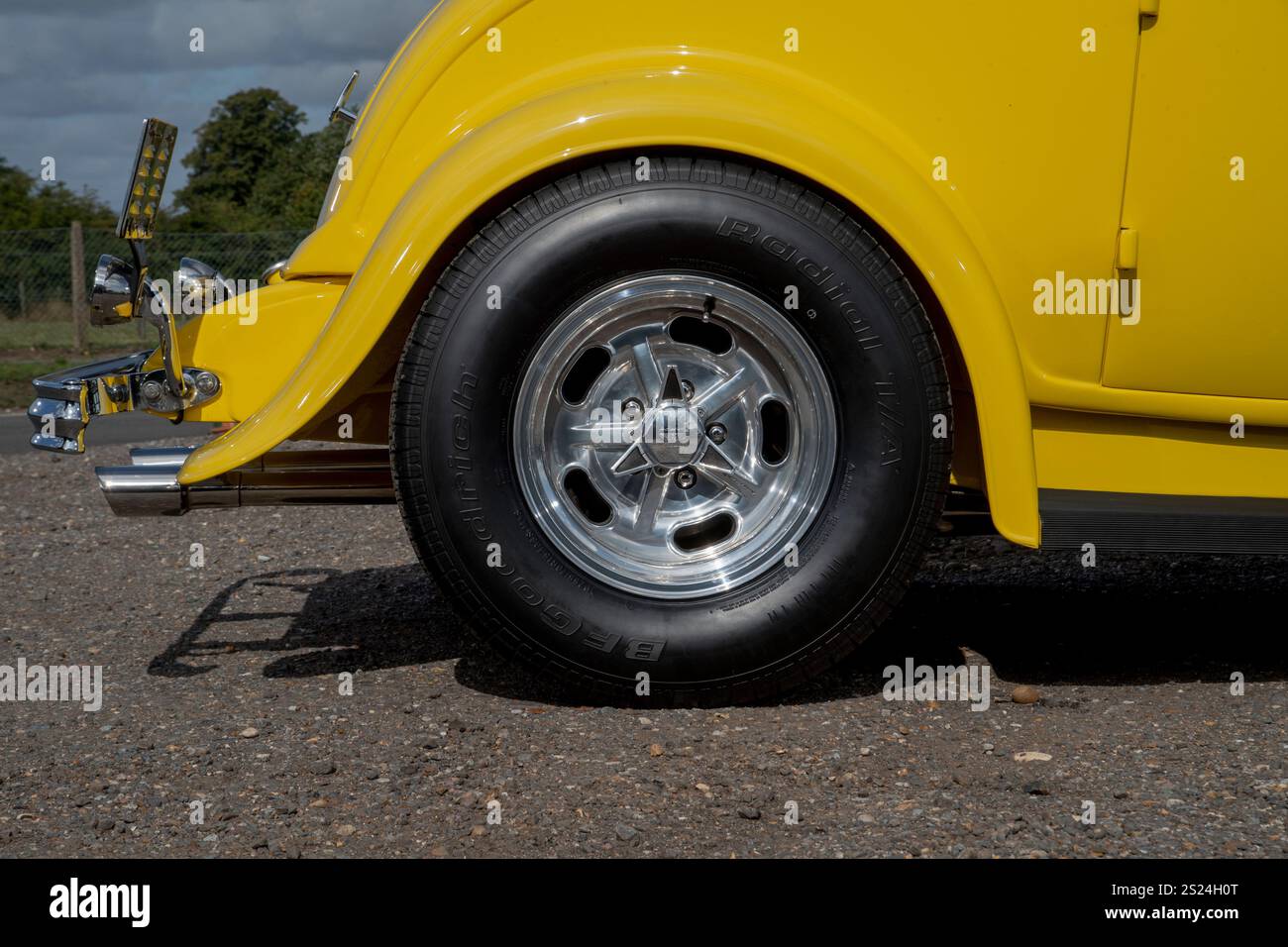 Ford Model B 'Deuce Coupe' 1938 Hot Rod traditionnel avec un V8 Chevy de 5,7 litres, similaire au Hot Rod du film américain Graffiti Banque D'Images