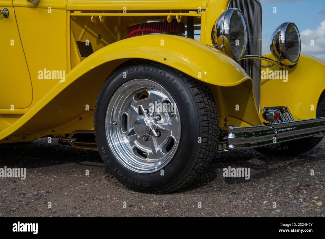 Ford Model B 'Deuce Coupe' 1938 Hot Rod traditionnel avec un V8 Chevy de 5,7 litres, similaire au Hot Rod du film américain Graffiti Banque D'Images