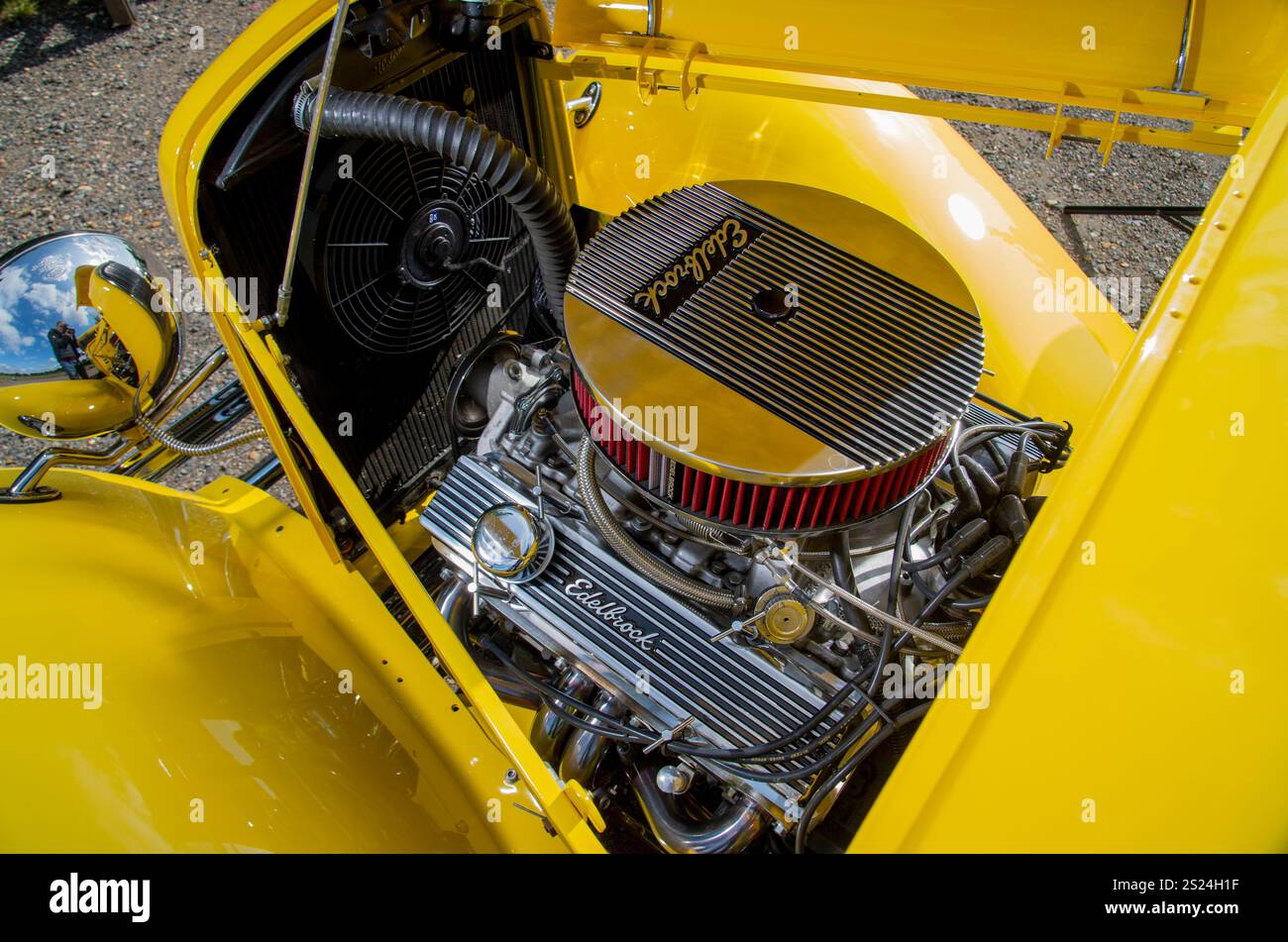 Ford Model B 'Deuce Coupe' 1938 Hot Rod traditionnel avec un V8 Chevy de 5,7 litres, similaire au Hot Rod du film américain Graffiti Banque D'Images