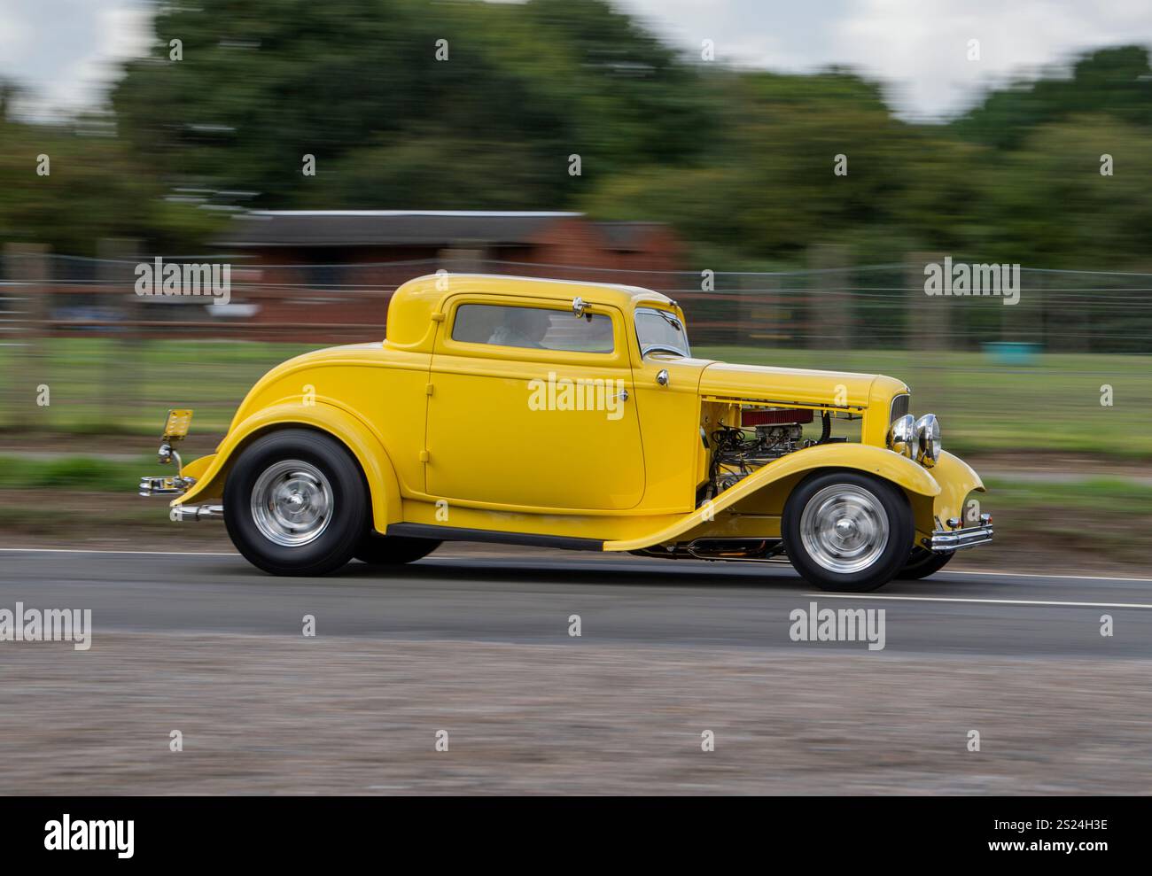 Ford Model B 'Deuce Coupe' 1938 Hot Rod traditionnel avec un V8 Chevy de 5,7 litres, similaire au Hot Rod du film américain Graffiti Banque D'Images