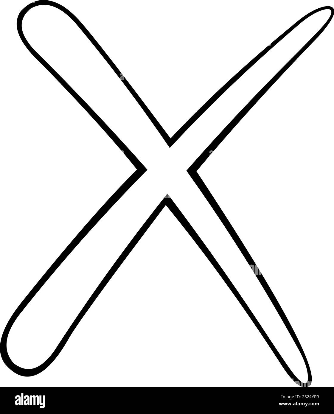 illustration vectorielle dessinant le symbole de forme de croix noir et blanc Illustration de Vecteur