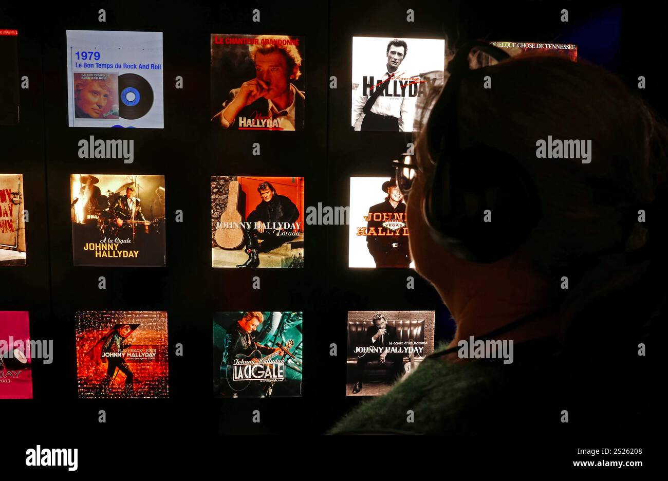Johnny Hallyday, L'exposition, Paris, France, Europe Banque D'Images