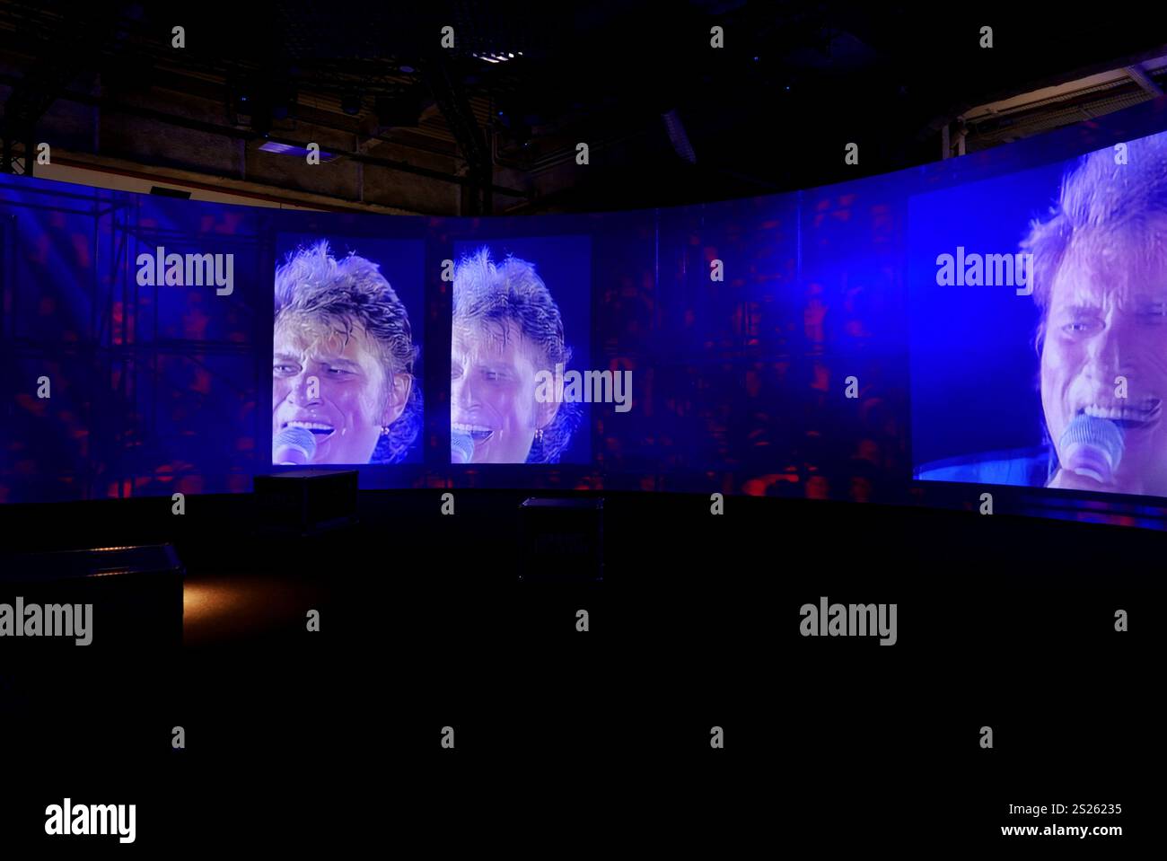 Johnny Hallyday, L'exposition, Paris, France, Europe Banque D'Images