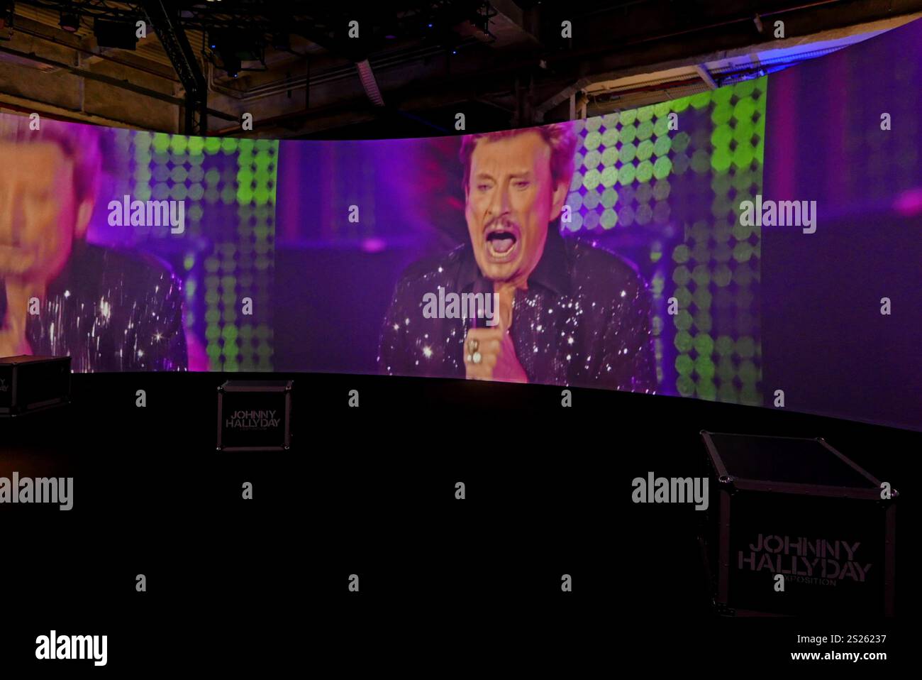 Johnny Hallyday, L'exposition, Paris, France, Europe Banque D'Images