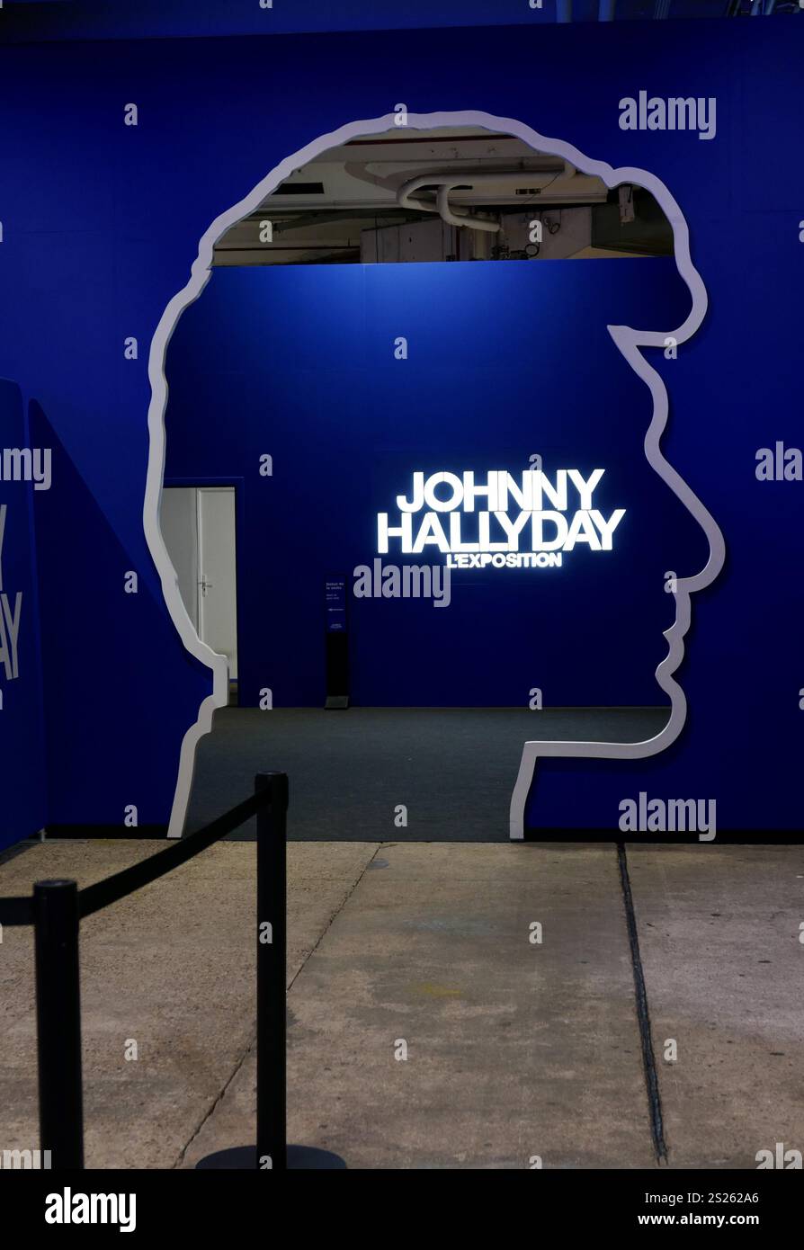 Johnny Hallyday, L'exposition, Paris, France, Europe Banque D'Images