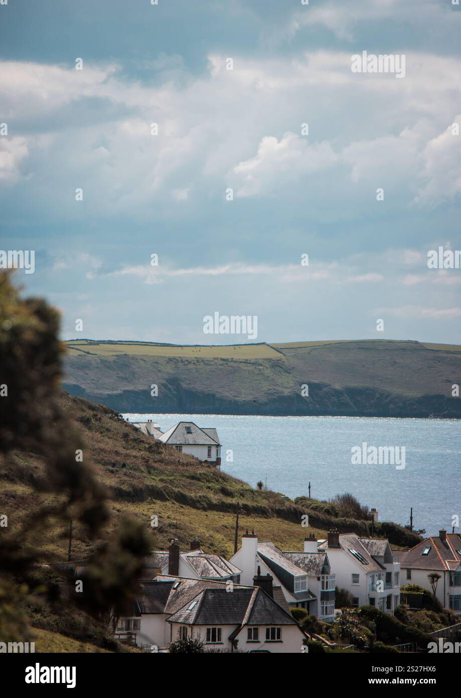 Maison sur une colline surplombant Woolacombe Banque D'Images