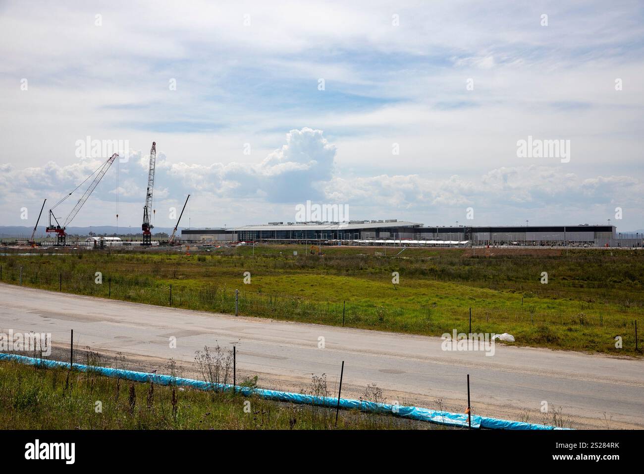 Aéroport international de Sydney Ouest à Badgerys Creek à Sydney Ouest, aéroport en construction et devrait ouvrir en janvier 2026, Nouvelle-Galles du Sud, Australie Banque D'Images