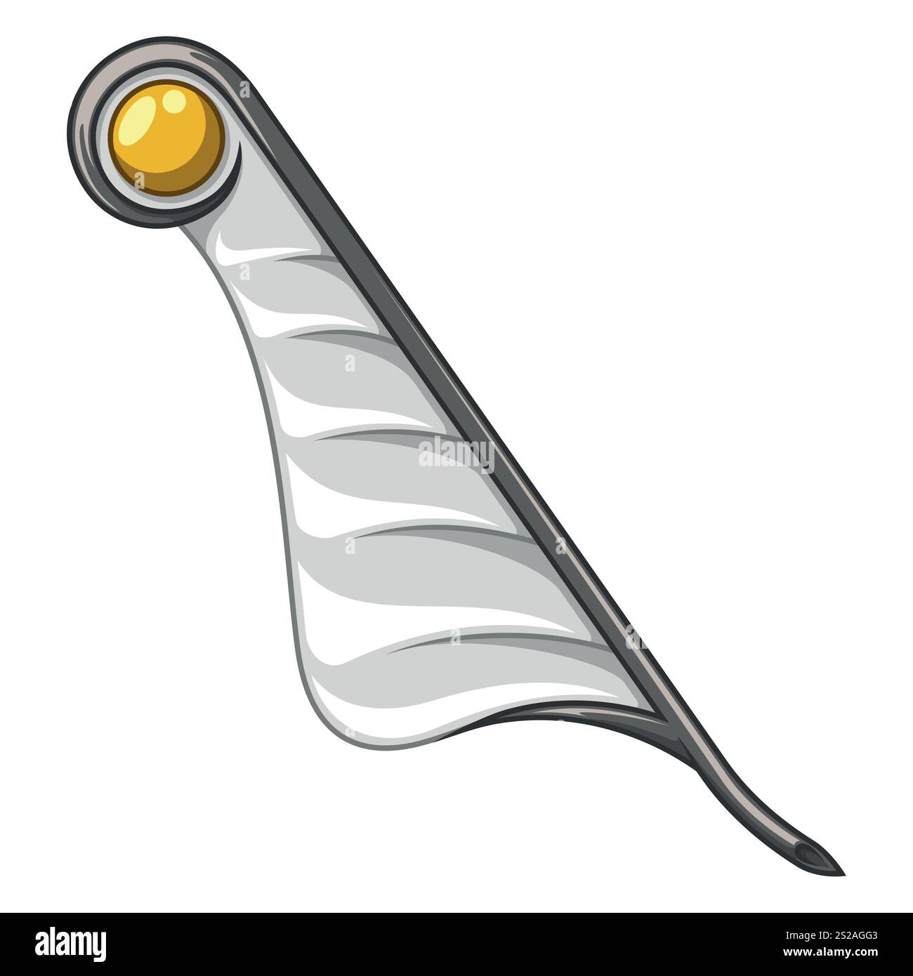 Plume de vérité de la déesse égyptienne Maat, plume de Maat utilisée dans le jugement d'Osiris Illustration de Vecteur