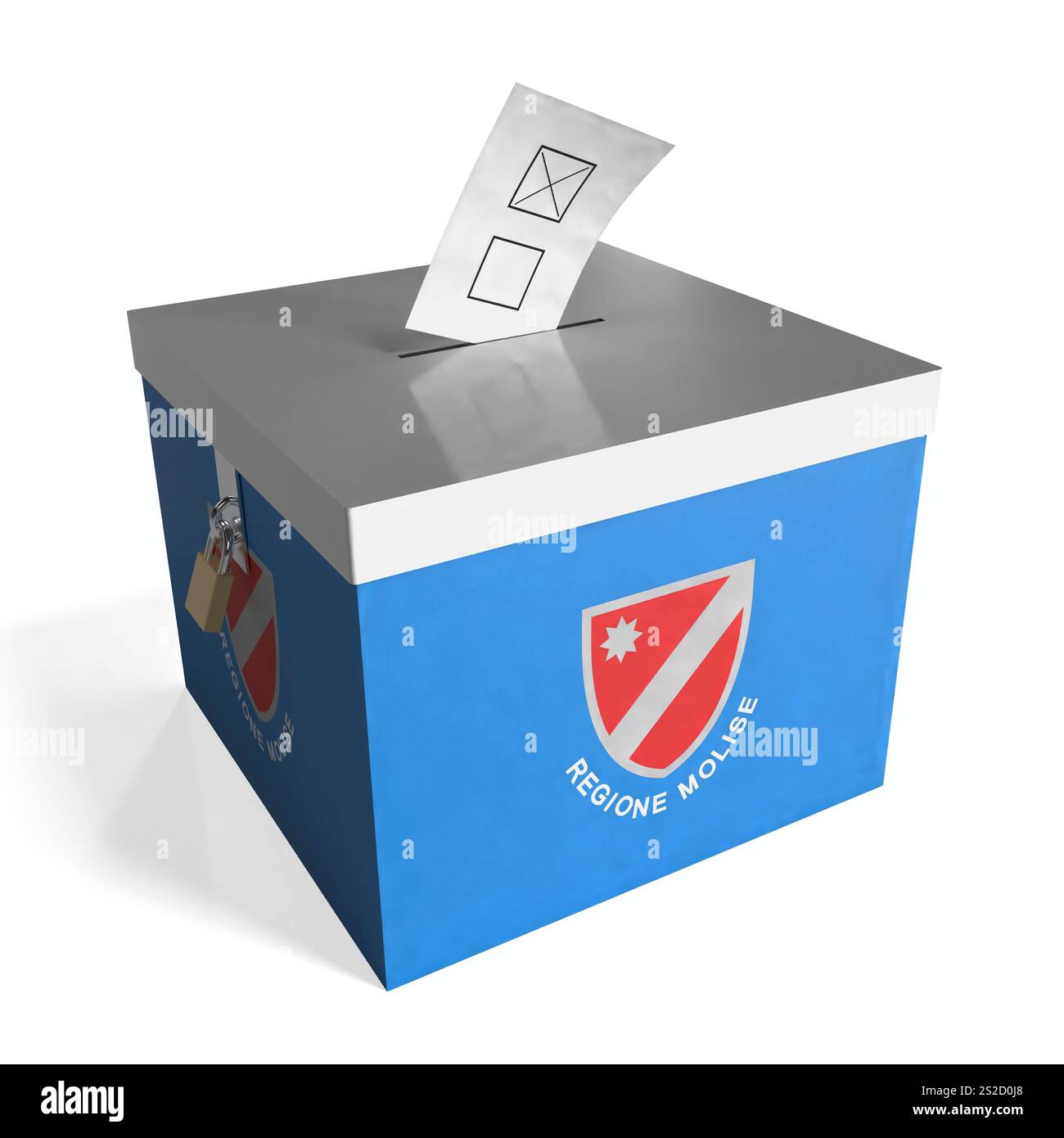 Molise - urne avec drapeau - illustration 3D. Banque D'Images