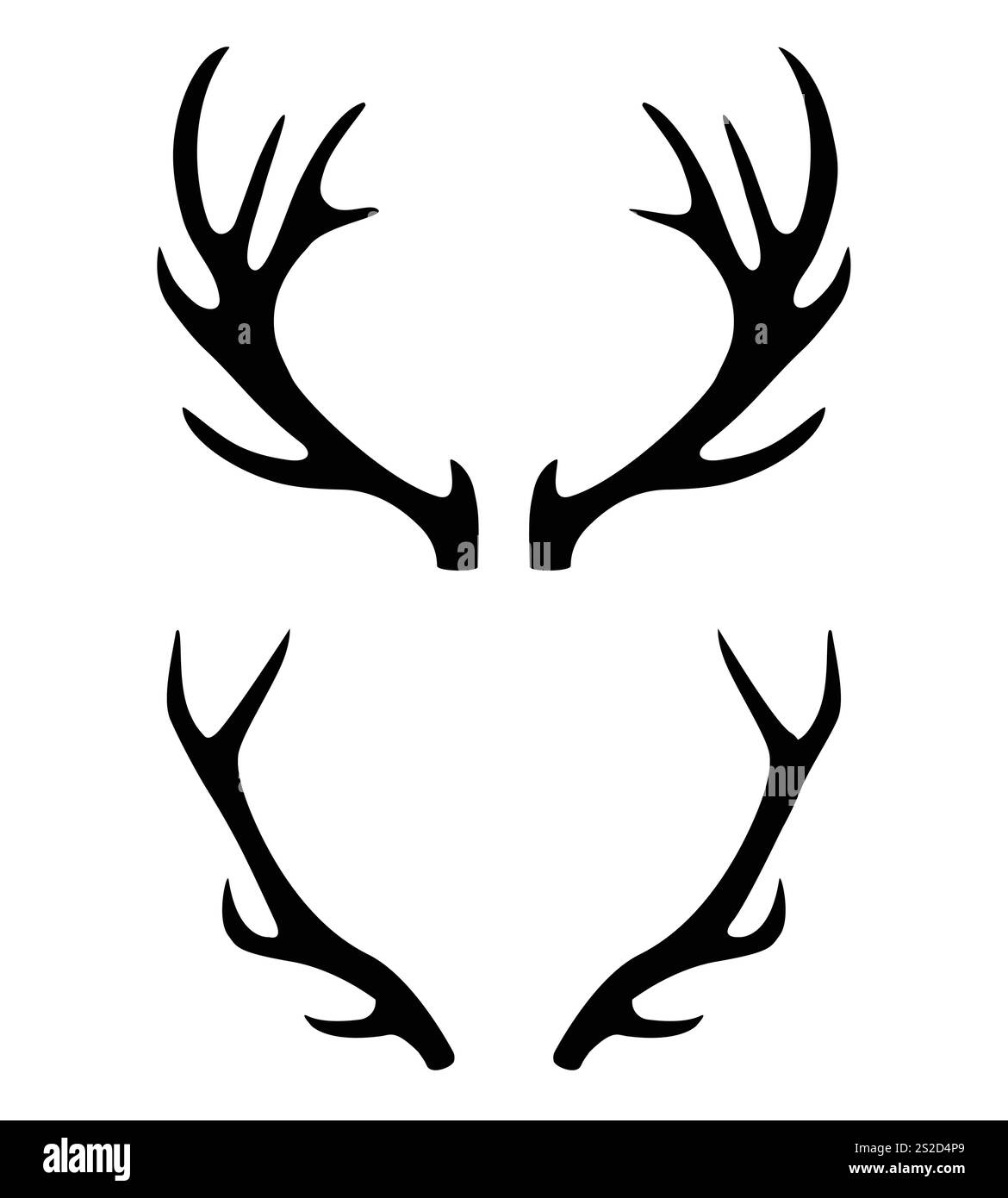 Cornes de bois de cerf isolées sur fond blanc. Illustration vectorielle Illustration de Vecteur Cornes de bois de cerf isolées sur fond blanc. Illustration vectorielle Illustration de Vecteur