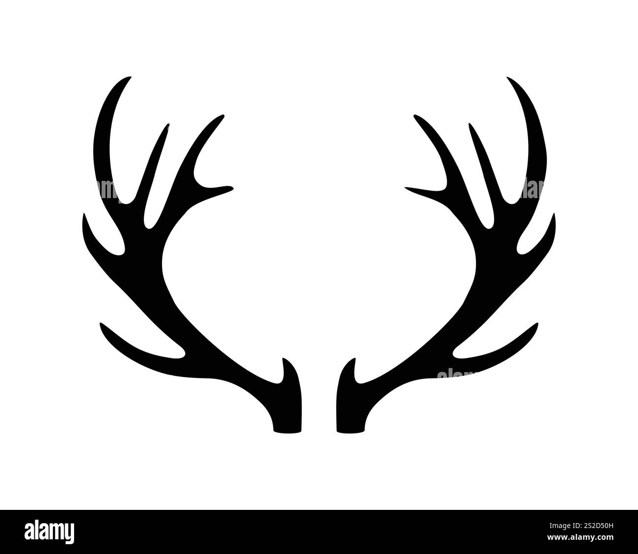 Cornes de bois de cerf isolées sur fond blanc. Illustration vectorielle Illustration de Vecteur Cornes de bois de cerf isolées sur fond blanc. Illustration vectorielle Illustration de Vecteur