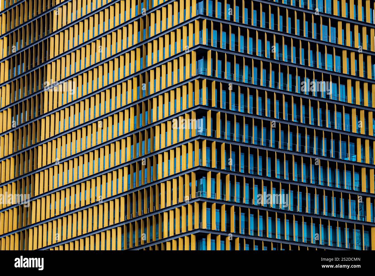 Gros plan d'un gratte-ciel moderne abstrait, Indonésie Banque D'Images