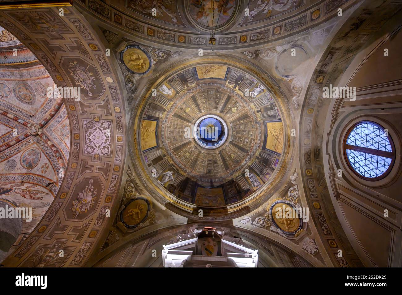 Brescia, Italie. Intérieur de l'ancienne cathédrale ou Duomo Vecchio Banque D'Images