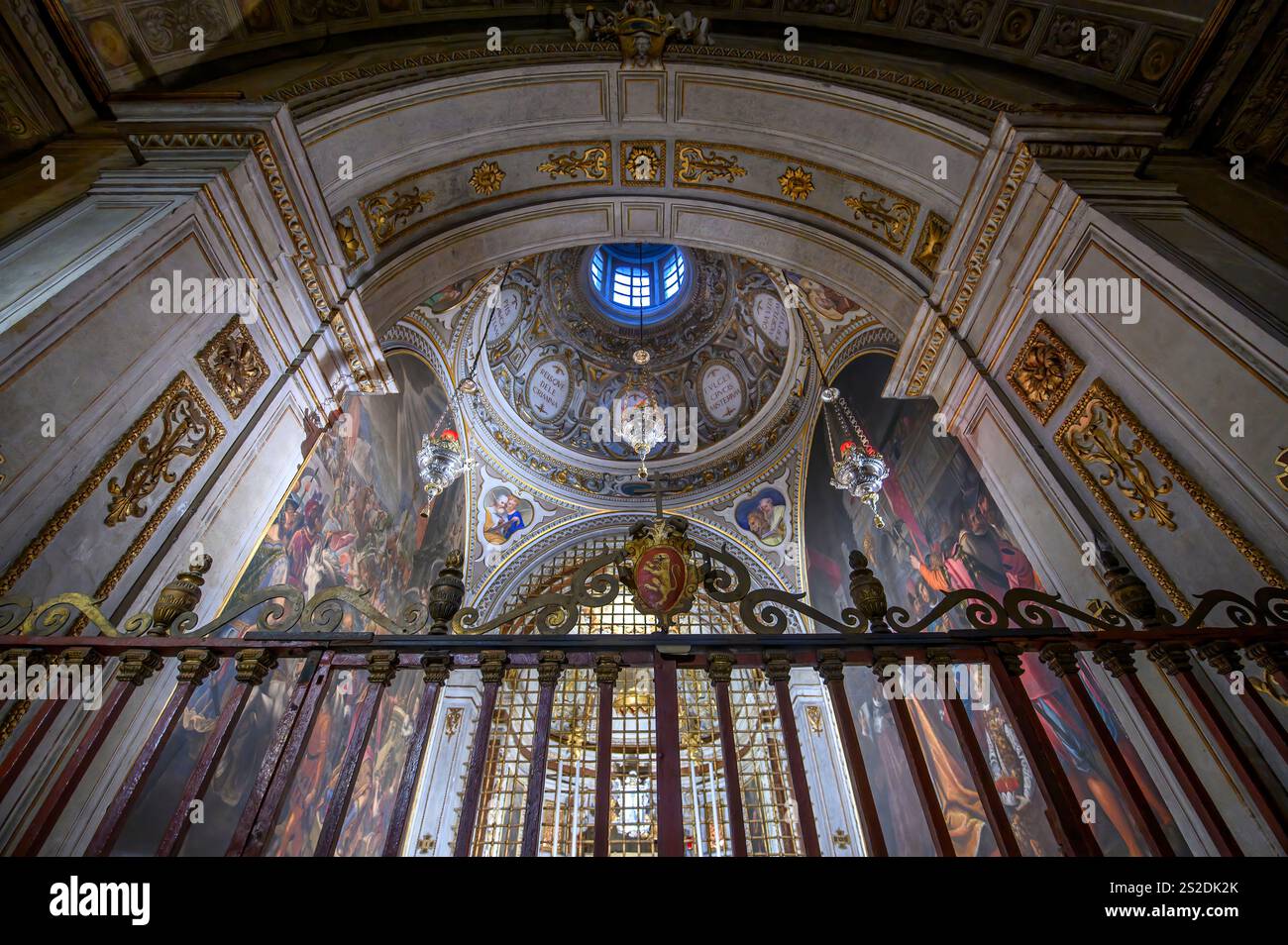 Brescia, Italie. Intérieur de l'ancienne cathédrale ou Duomo Vecchio Banque D'Images