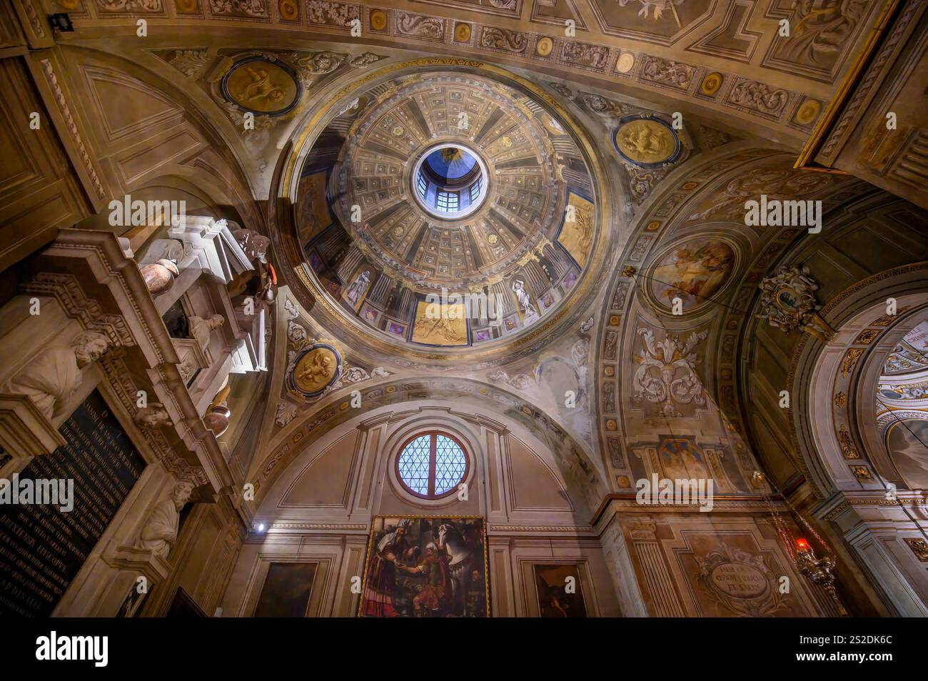 Brescia, Italie. Intérieur de l'ancienne cathédrale ou Duomo Vecchio Banque D'Images