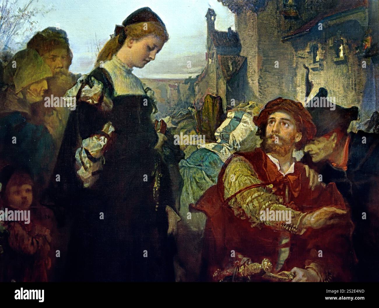 Faust et Margaret (1875) par Sandor Liezen Mayer 1839-1898 Musée des Beaux-Arts, Hongrois, Hongrie, ( Faust est le protagoniste d'une légende allemande classique basée sur l'historique Johann Georg Faust (c. 1480-1540). ) Banque D'Images