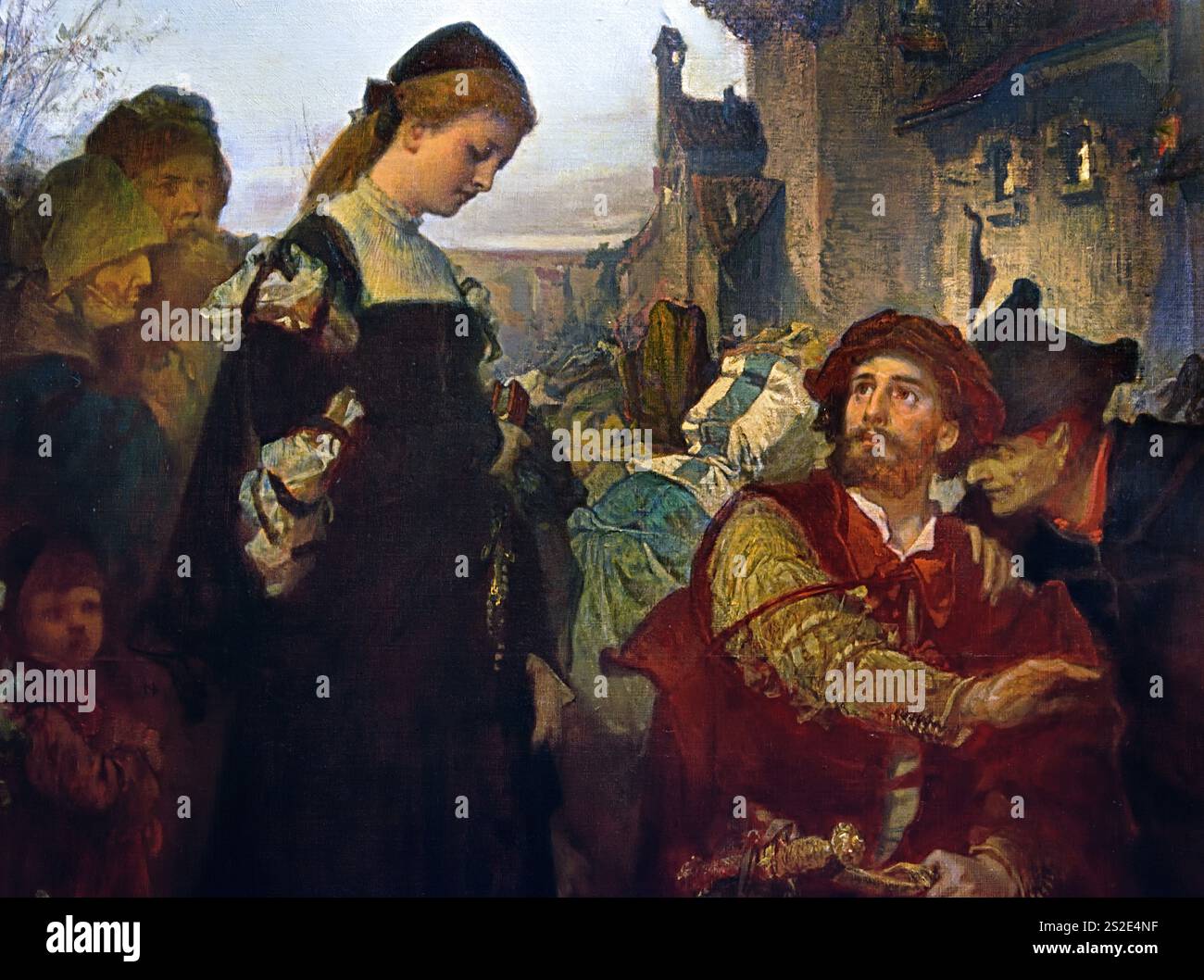 Faust et Margaret (1875) par Sandor Liezen Mayer 1839-1898 Musée des Beaux-Arts, Hongrois, Hongrie, ( Faust est le protagoniste d'une légende allemande classique basée sur l'historique Johann Georg Faust (c. 1480-1540). ) Banque D'Images