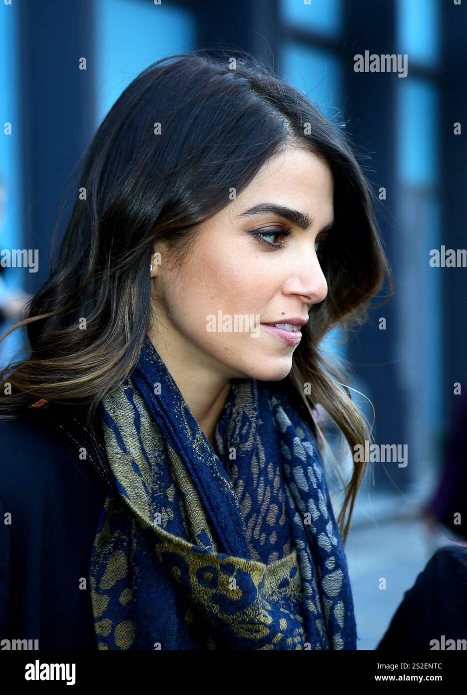 Nikki Reed arrive dans un hôtel du centre-ville de New York - 24 avril 2014 Banque D'Images