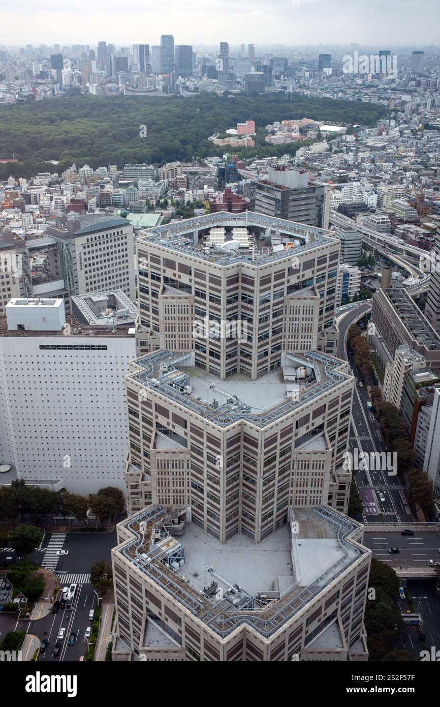 Vue depuis le Tokyo Metropolitan Government Building à Shinjuku Tokyo Japon Banque D'Images