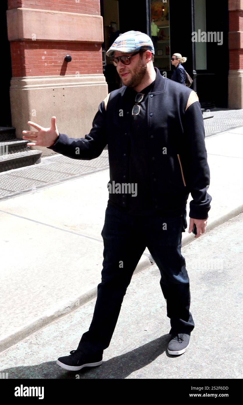 Seth Rogen décide de donner un cours à notre photographe sur le sujet de la judéité à Soho, New York City - 06 mai 2014 Banque D'Images
