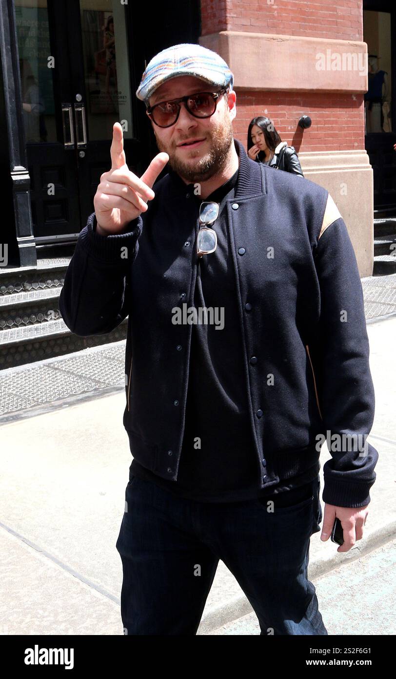 Seth Rogen décide de donner un cours à notre photographe sur le sujet de la judéité à Soho, New York City - 06 mai 2014 Banque D'Images