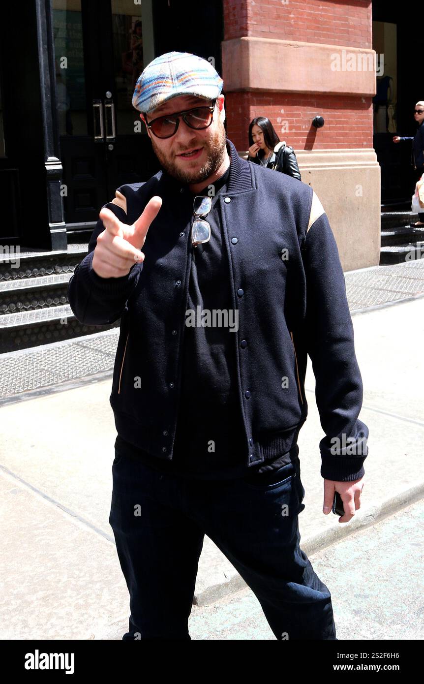 Seth Rogen décide de donner un cours à notre photographe sur le sujet de la judéité à Soho, New York City - 06 mai 2014 Banque D'Images