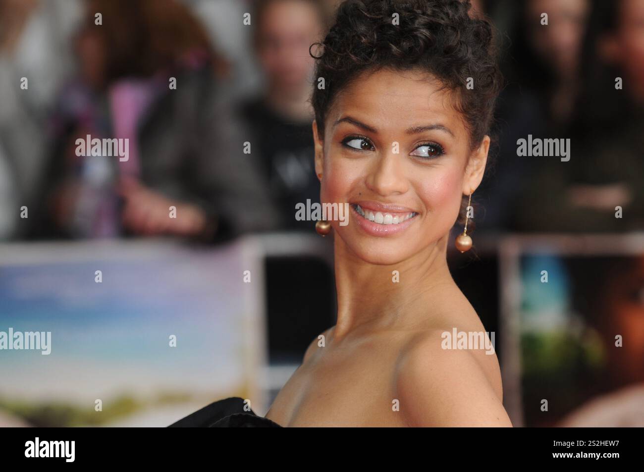 Gugu Mbatha-Raw, première britannique de belle, BFI Southbank, Londres. 05.06.14 Banque D'Images