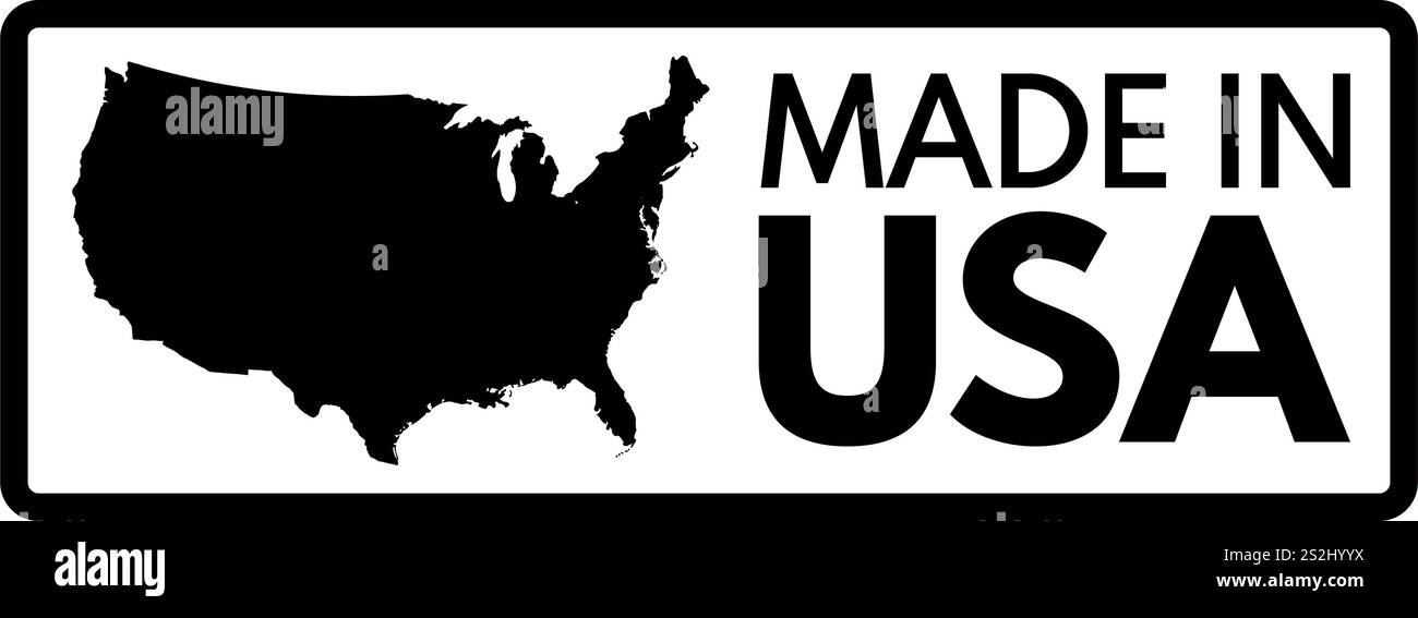 Fabriqué aux États-Unis. Illustration de Vecteur