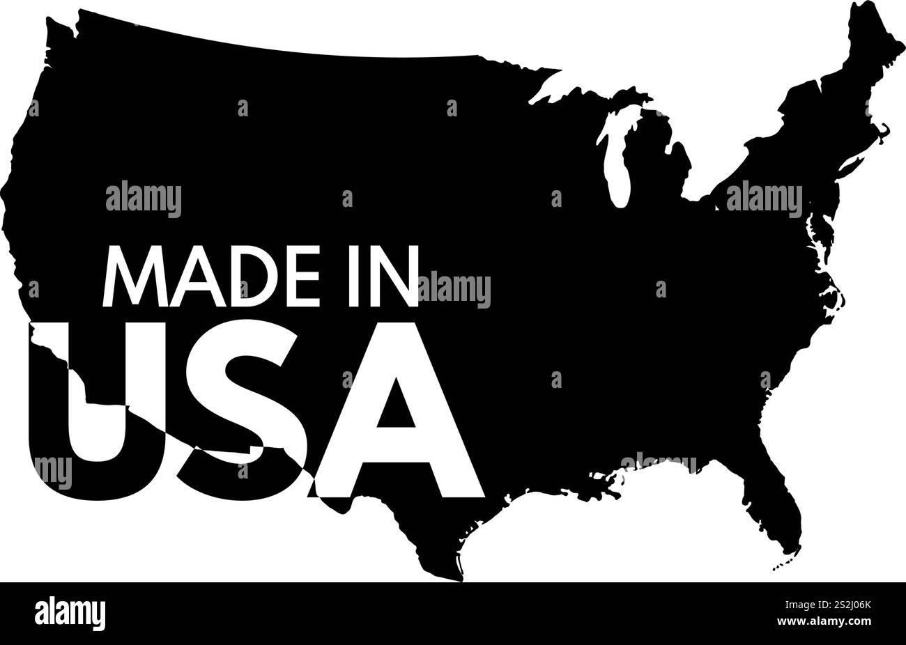 Fabriqué aux États-Unis. Illustration de Vecteur