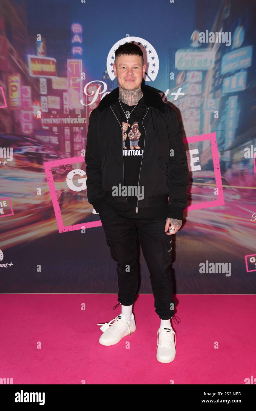 Adam Nightingale assiste à une fête de lancement de la nouvelle série de Geordie Shore, au Thai Square Restaurant and Club, au centre de Londres. Date de la photo : mardi 7 janvier 2025. Banque D'Images