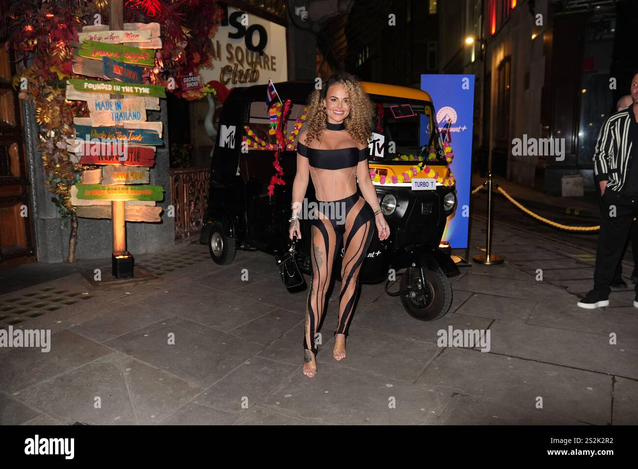 Chantelle Connelly assiste à une soirée de lancement de la nouvelle série de Geordie Shore, au Thai Square Restaurant and Club, dans le centre de Londres. Date de la photo : mardi 7 janvier 2025. Banque D'Images