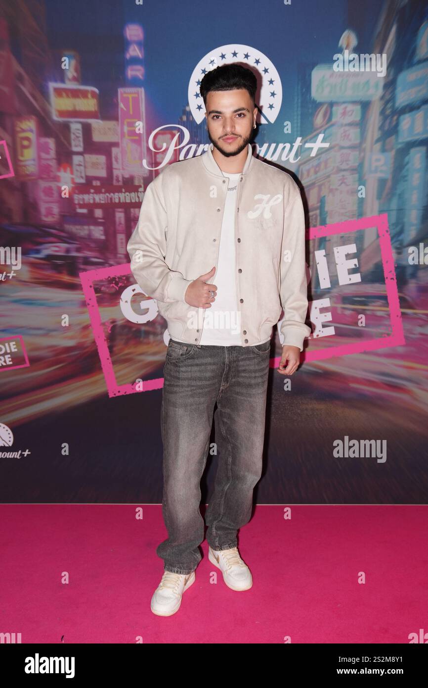 Junior André assiste à une soirée de lancement de la nouvelle série de Geordie Shore, au Thai Square Restaurant and Club, au centre de Londres. Date de la photo : mardi 7 janvier 2025. Banque D'Images