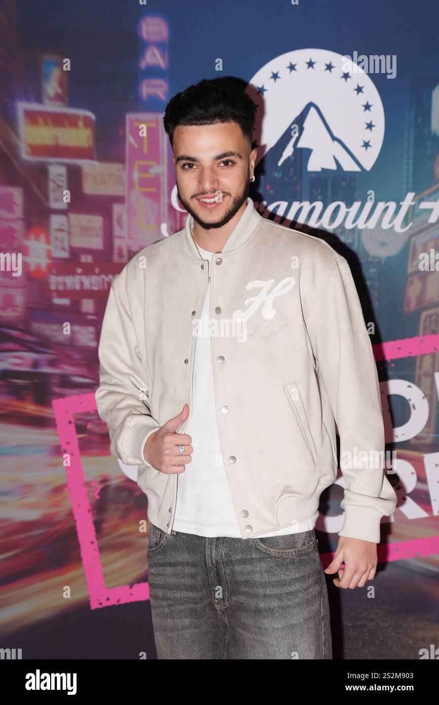 Junior André assiste à une soirée de lancement de la nouvelle série de Geordie Shore, au Thai Square Restaurant and Club, au centre de Londres. Date de la photo : mardi 7 janvier 2025. Banque D'Images