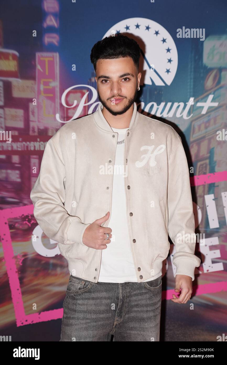 Junior André assiste à une soirée de lancement de la nouvelle série de Geordie Shore, au Thai Square Restaurant and Club, au centre de Londres. Date de la photo : mardi 7 janvier 2025. Banque D'Images