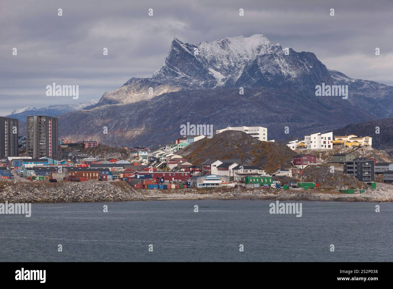 Groenland approche de la capitale Nuuk Banque D'Images