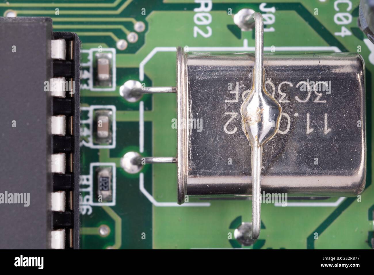 Gros plan sur les composants du circuit électronique Banque D'Images