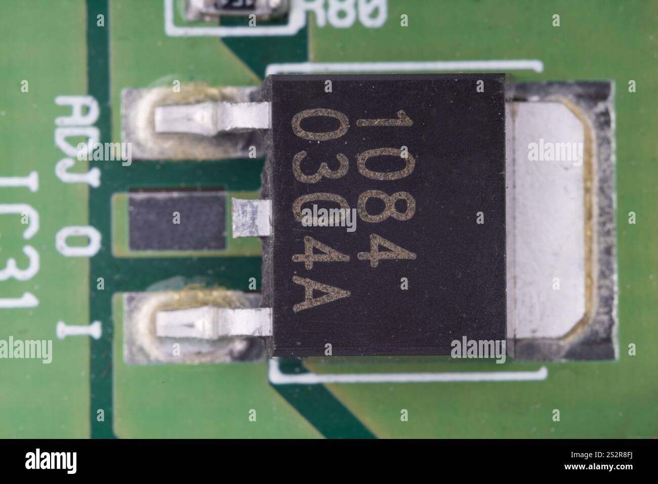 Gros plan du transistor de puissance électronique Banque D'Images