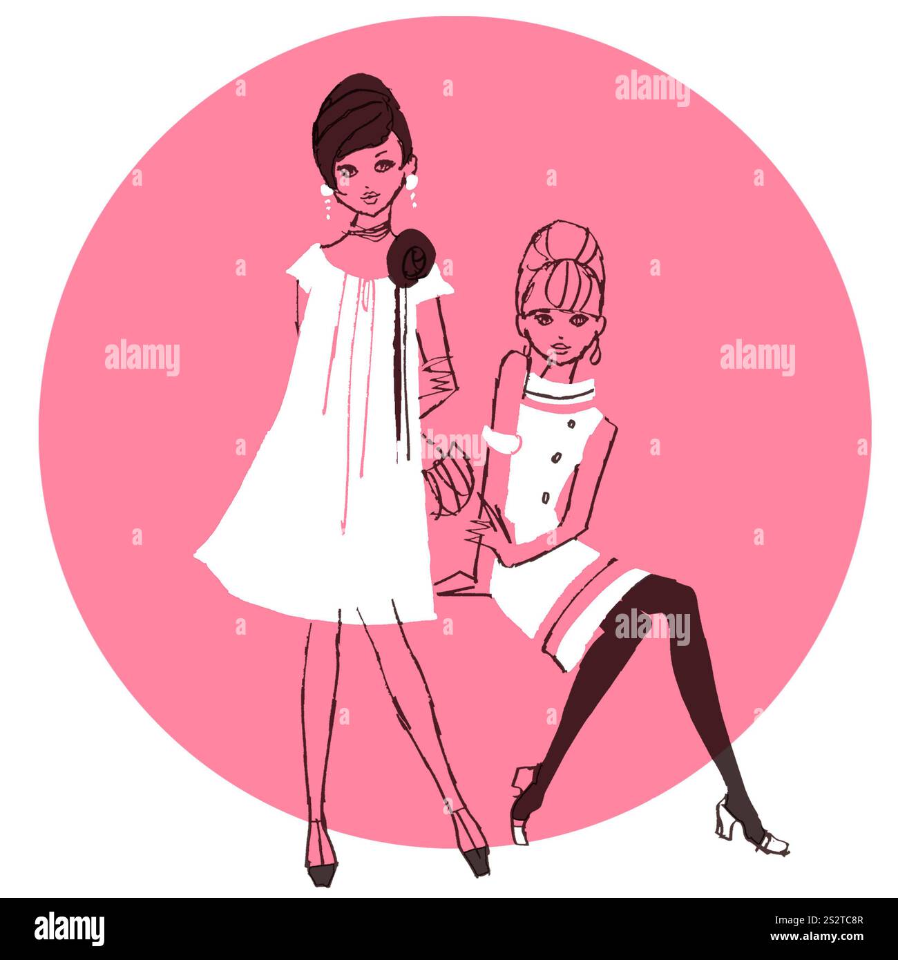 Les femmes à la mode des années 1970 Banque D'Images Les femmes à la mode des années 1970 Banque D'Images
