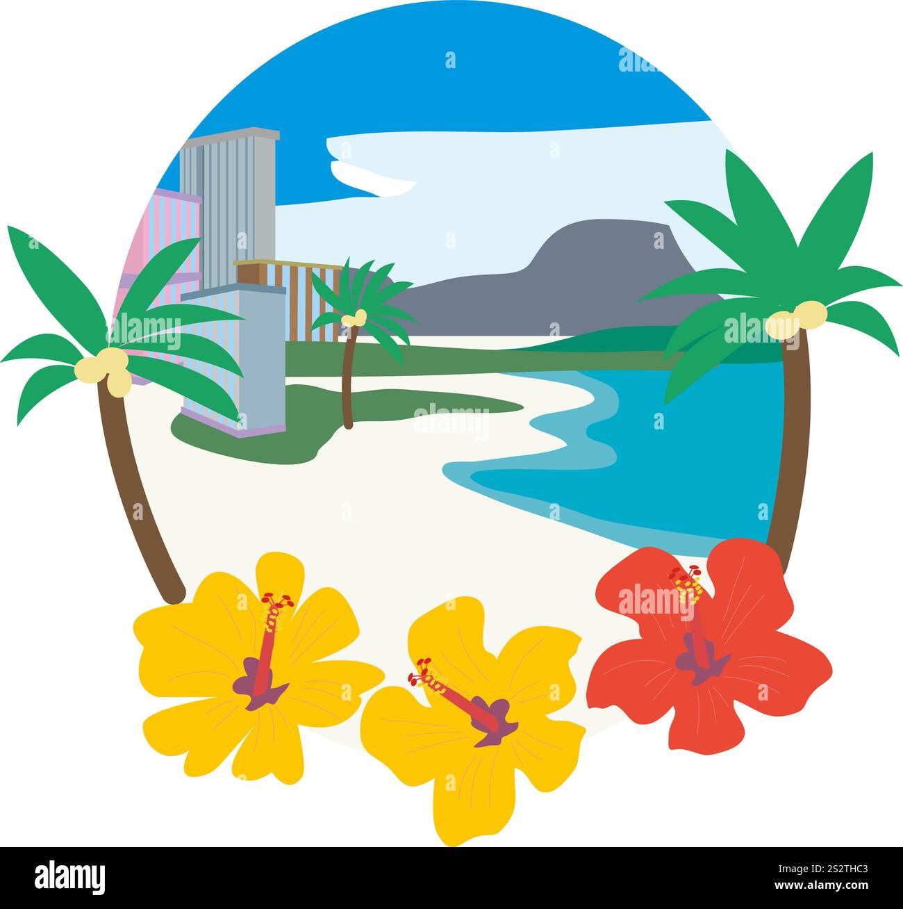 Hôtel Resort et plage Banque D'Images