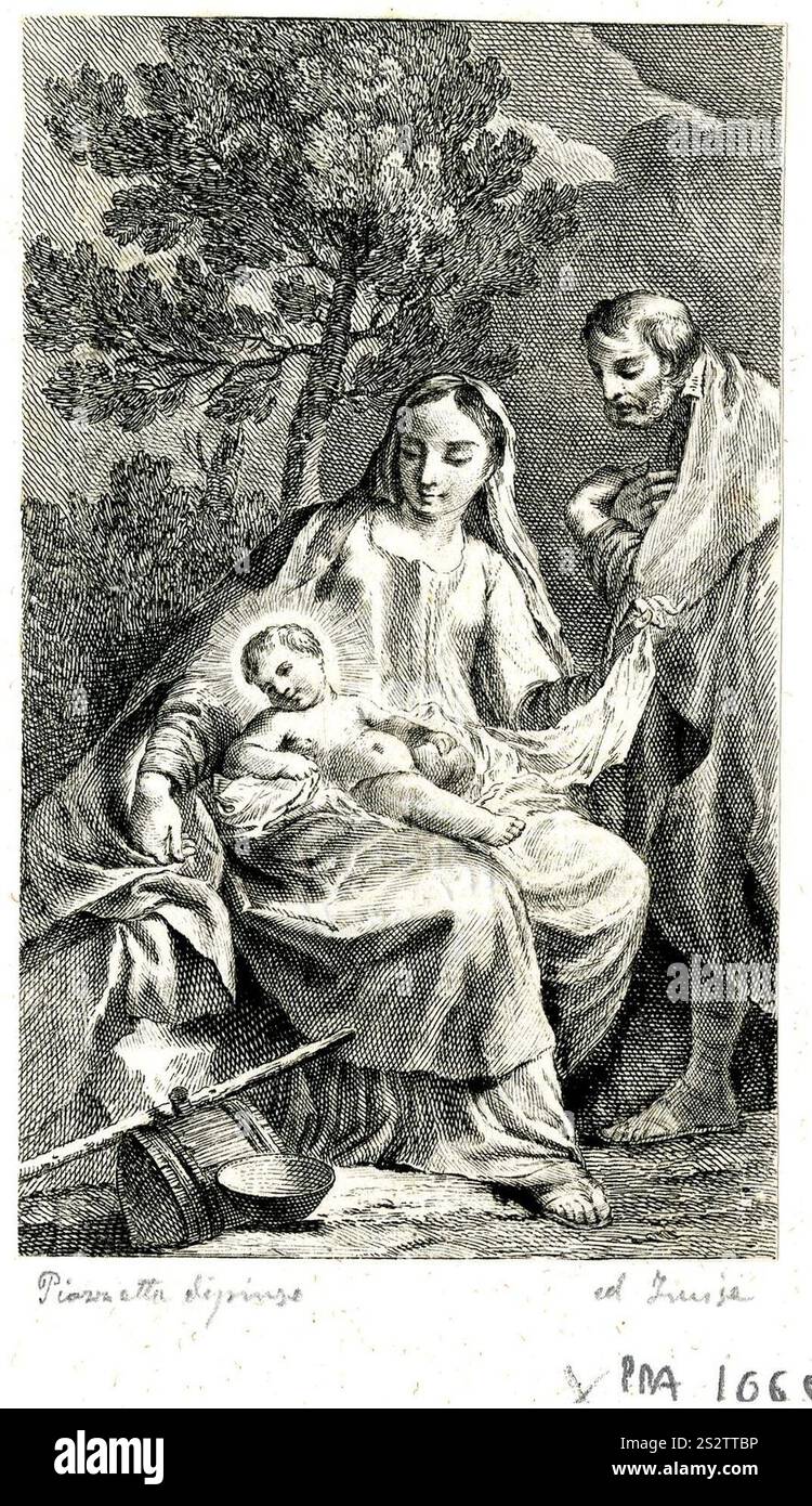 Francesco Bartolozzi - le reste sur le vol en Egypte. 1756, 1943, 0709, 95. Banque D'Images